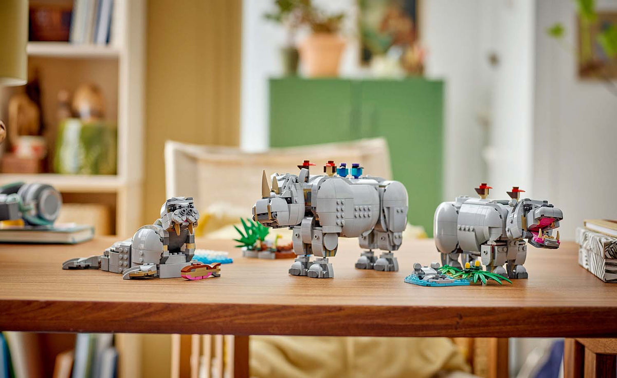 31171 | LEGO® Creator 3-in-1 Wild Animals: Majestic Rhino with Birds