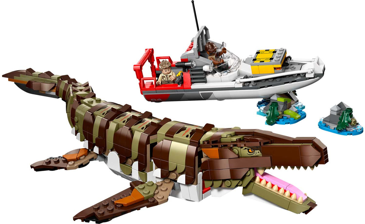 76974 | LEGO® Jurassic World™ Brick-Built Mosasaurus Boat Mission