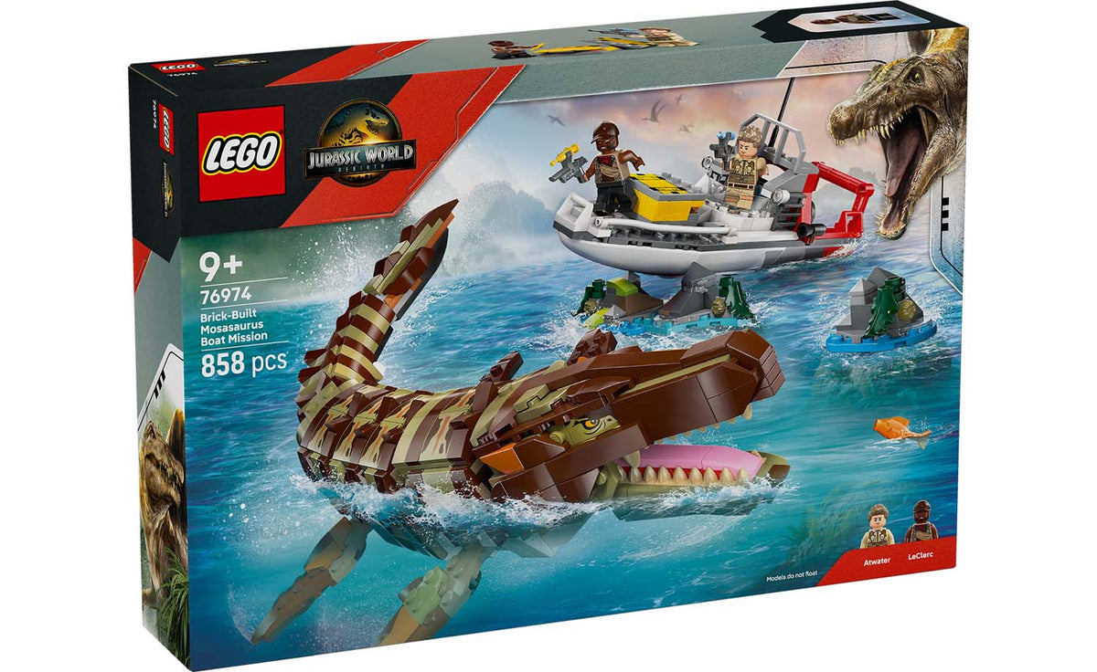 76974 | LEGO® Jurassic World™ Brick-Built Mosasaurus Boat Mission